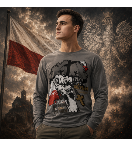 LONGSLEEVE PATRIOTYCZNY  TYLKO POD KRZYŻEM